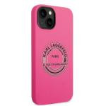 Carcasa Karl Lagerfeld Silicone RSG compatibila cu iPhone 14 Plus, Roz 5 - lerato.ro