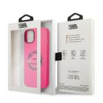 Carcasa Karl Lagerfeld Silicone RSG compatibila cu iPhone 14 Plus, Roz 9 - lerato.ro