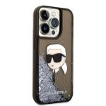 Carcasa Karl Lagerfeld Glitter Karl Head compatibila cu iPhone 14 Pro, Negru 5 - lerato.ro