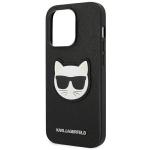 Carcasa Karl Lagerfeld Saffiano Choupette Head Patch compatibila cu iPhone 14 Pro Max, Negru 7 - lerato.ro