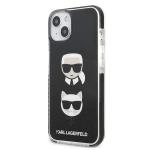Carcasa Karl Lagerfeld Karl and Choupette Head compatibila cu iPhone 13 / 14 / 15, Negru 3 - lerato.ro