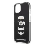 Carcasa Karl Lagerfeld Karl and Choupette Head compatibila cu iPhone 13 / 14 / 15, Negru 7 - lerato.ro