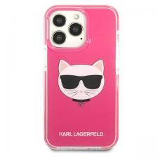 Carcasa Karl Lagerfeld Choupette Head compatibila cu iPhone 13 / 13 Pro, Roz