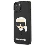 Carcasa Karl Lagerfeld 3D Rubber Karl Head compatibila cu iPhone 14 Plus, Negru 3 - lerato.ro