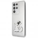Carcasa Karl Lagerfeld Choupette Fun compatibila cu Samsung Galaxy S21 Ultra, Transparent 3 - lerato.ro
