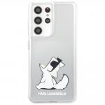Carcasa Karl Lagerfeld Choupette Fun compatibila cu Samsung Galaxy S21 Ultra, Transparent 2 - lerato.ro