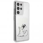 Carcasa Karl Lagerfeld Choupette Fun compatibila cu Samsung Galaxy S21 Ultra, Transparent 5 - lerato.ro