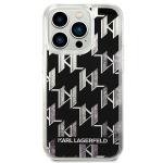 Carcasa Karl Lagerfeld Liquid Glitter Monogram compatibila cu iPhone 14 Pro Max, Negru 2 - lerato.ro