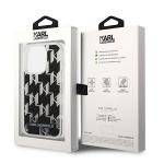 Carcasa Karl Lagerfeld Liquid Glitter Monogram compatibila cu iPhone 14 Pro Max, Negru 9 - lerato.ro