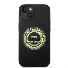 Carcasa Karl Lagerfeld Silicone RSG compatibila cu iPhone 14 Plus, Negru