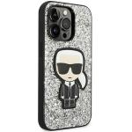 Carcasa Karl Lagerfeld Glitter Flakes Ikonik compatibila cu iPhone 14 Pro, Silver 5 - lerato.ro