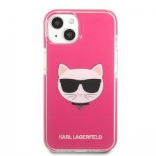 Carcasa Karl Lagerfeld Choupette Head compatibila cu iPhone 13, Roz