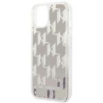 Carcasa Karl Lagerfeld Liquid Glitter Monogram compatibila cu iPhone 14 Plus, Silver 7 - lerato.ro