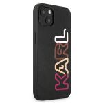 Carcasa Karl Lagerfeld Multipink Brand compatibila cu iPhone 13, Negru 5 - lerato.ro