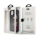 Carcasa Karl Lagerfeld Multipink Brand compatibila cu iPhone 13, Negru 9 - lerato.ro