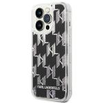 Carcasa Karl Lagerfeld Liquid Glitter Monogram compatibila cu iPhone 14 Pro, Negru 3 - lerato.ro