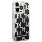 Carcasa Karl Lagerfeld Liquid Glitter Monogram compatibila cu iPhone 14 Pro, Negru 5 - lerato.ro