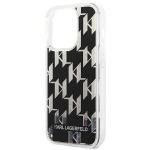 Carcasa Karl Lagerfeld Liquid Glitter Monogram compatibila cu iPhone 14 Pro, Negru 7 - lerato.ro