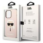 Carcasa Karl Lagerfeld Silicone Karl Head cu MagSafe compatibila cu iPhone 14 Pro Max, Roz 9 - lerato.ro