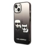 Carcasa Karl Lagerfeld Ikonik Karl and Choupette compatibila cu iPhone 14, Negru 3 - lerato.ro