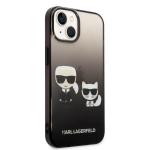 Carcasa Karl Lagerfeld Ikonik Karl and Choupette compatibila cu iPhone 14, Negru 5 - lerato.ro