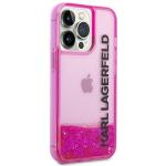 Carcasa Karl Lagerfeld Liquid Glitter Elong compatibila cu iPhone 14 Pro Max, Roz 5 - lerato.ro