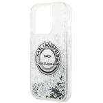 Carcasa Karl Lagerfeld Liquid Glitter RSG compatibila cu iPhone 14 Pro Max, Silver 7 - lerato.ro