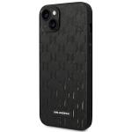 Carcasa Karl Lagerfeld Saffiano Mono Metal Logo compatibila cu iPhone 14 Plus, Negru 3 - lerato.ro