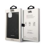 Carcasa Karl Lagerfeld Saffiano Mono Metal Logo compatibila cu iPhone 14 Plus, Negru 9 - lerato.ro