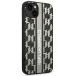 Carcasa Karl Lagerfeld Monogram Stripe compatibila cu iPhone 14 Plus, Gri 5 - lerato.ro
