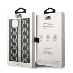 Carcasa Karl Lagerfeld Monogram Stripe compatibila cu iPhone 14 Plus, Gri 9 - lerato.ro