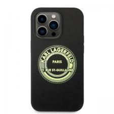 Carcasa Karl Lagerfeld Silicone RSG compatibila cu iPhone 14 Pro, Negru