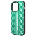 Carcasa Karl Lagerfeld Monogram Stripe compatibila cu iPhone 14 Pro, Verde 7 - lerato.ro