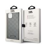 Carcasa Karl Lagerfeld Saffiano Mono Metal Logo compatibila cu iPhone 14 Plus, Gri 9 - lerato.ro