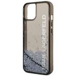 Carcasa Karl Lagerfeld Liquid Glitter Elong compatibila cu iPhone 14, Negru 7 - lerato.ro