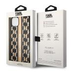 Carcasa Karl Lagerfeld Monogram Stripe compatibila cu iPhone 14 Plus, Maro 9 - lerato.ro