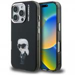 Carcasa Karl Lagerfeld IML Aquarelle Karl Logo MagSafe compatibila cu iPhone 16 Pro, Negru 4 - lerato.ro