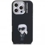 Carcasa Karl Lagerfeld IML Aquarelle Karl Logo MagSafe compatibila cu iPhone 16 Pro, Negru 2 - lerato.ro