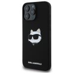 Carcasa Karl Lagerfeld Silicone Choupette Head Print cu MagSafe compatibila cu iPhone 16 Pro, Negru 3 - lerato.ro
