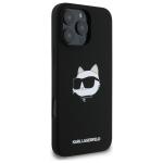 Carcasa Karl Lagerfeld Silicone Choupette Head Print cu MagSafe compatibila cu iPhone 16 Pro, Negru 5 - lerato.ro
