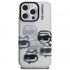 Carcasa Karl Lagerfeld IML Multi K&C Head Pattern compatibila cu iPhone 16 Pro, Transparent