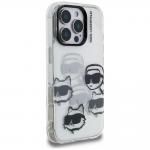 Carcasa Karl Lagerfeld IML Multi K&C Head Pattern compatibila cu iPhone 16 Pro, Transparent 5 - lerato.ro