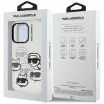 Carcasa Karl Lagerfeld IML Multi K&C Head Pattern compatibila cu iPhone 16 Pro, Transparent 9 - lerato.ro