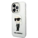 Carcasa Karl Lagerfeld Ikonik Karl compatibila cu iPhone 14 Pro, Transparent 3 - lerato.ro