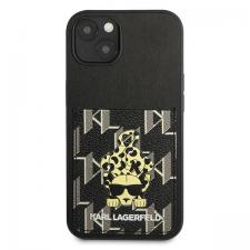 Carcasa Karl Lagerfeld Karlimals Cardslot compatibila cu iPhone 13, Negru