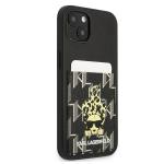 Carcasa Karl Lagerfeld Karlimals Cardslot compatibila cu iPhone 13, Negru 5 - lerato.ro
