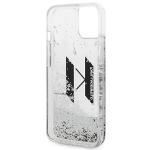 Carcasa Karl Lagerfeld Liquid Glitter Big KL compatibila cu iPhone 14, Silver 8 - lerato.ro