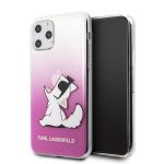 Carcasa Karl Lagerfeld Choupette Fun compatibila cu iPhone 11 Pro, Roz 3 - lerato.ro