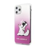 Carcasa Karl Lagerfeld Choupette Fun compatibila cu iPhone 11 Pro, Roz 2 - lerato.ro