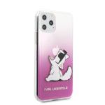 Carcasa Karl Lagerfeld Choupette Fun compatibila cu iPhone 11 Pro, Roz 6 - lerato.ro